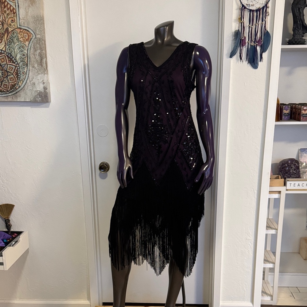 Elegant Black Sequin Dress